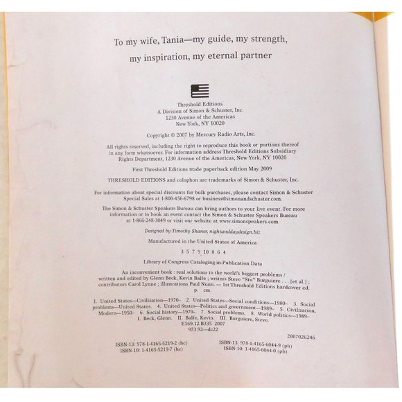 Inconvenient Book Real Solutions to the World's Biggest Problems Glenn Beck 2007 - Picture 3 of 4